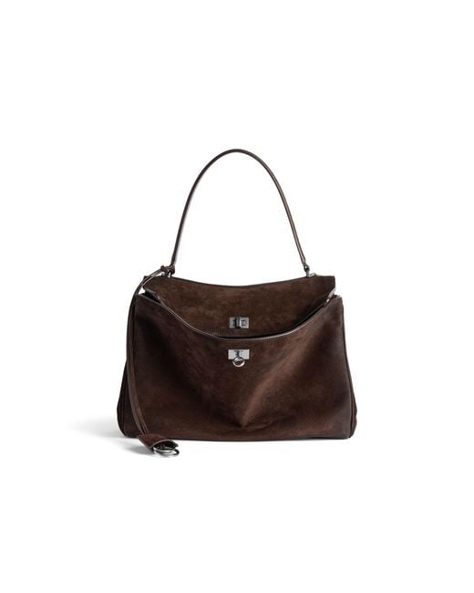 Balenciaga Brown Rodeo Handbag Medium
