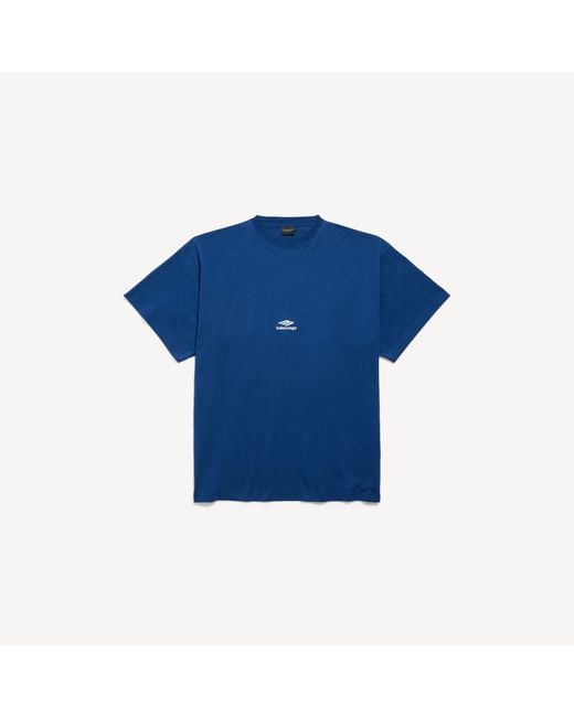 Balenciaga Blue 3B Sports Icon Oversized T-Shirt