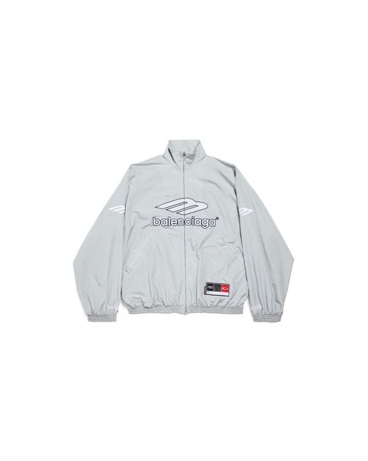 Balenciaga Gray 3B Football Tracksuit Jacket for men