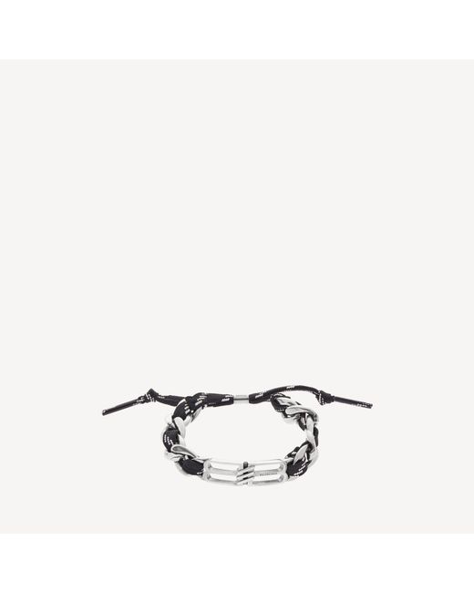 Balenciaga Black Bb Icon Lace Bracelet