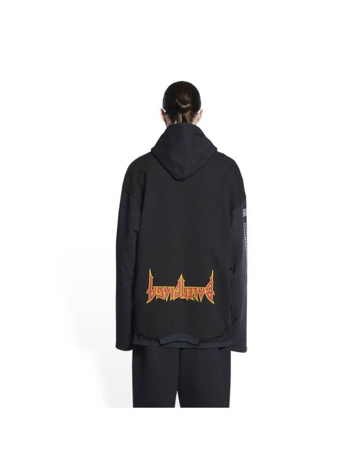 Balenciaga Upside Down Hoodie Oversized in Blue for Men | Lyst