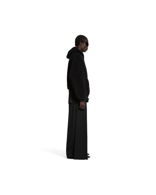 Balenciaga Black Outerwear Zip-up Hoodie Oversized for men