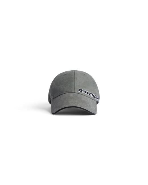 Balenciaga Tilted Typo Cap in Gray für Herren
