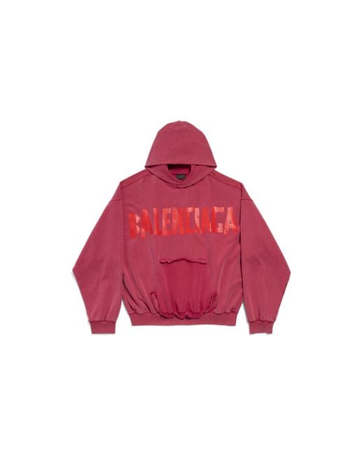 Balenciaga Red Sweatshirt With Vintage Effect, for men