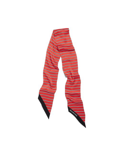 Balenciaga Red Striped Scarf