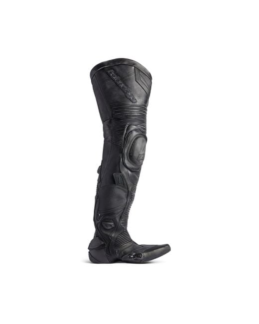 Balenciaga Black Biker Over-the-knee Boot for men