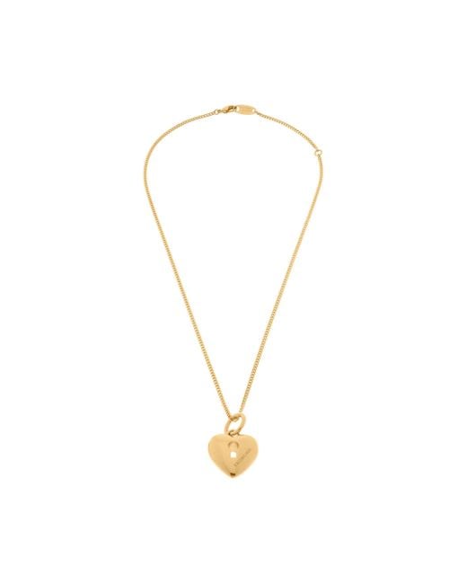 Balenciaga Metallic Amour Heart Necklace