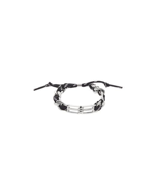 Balenciaga Black Bb Icon Lace Armband