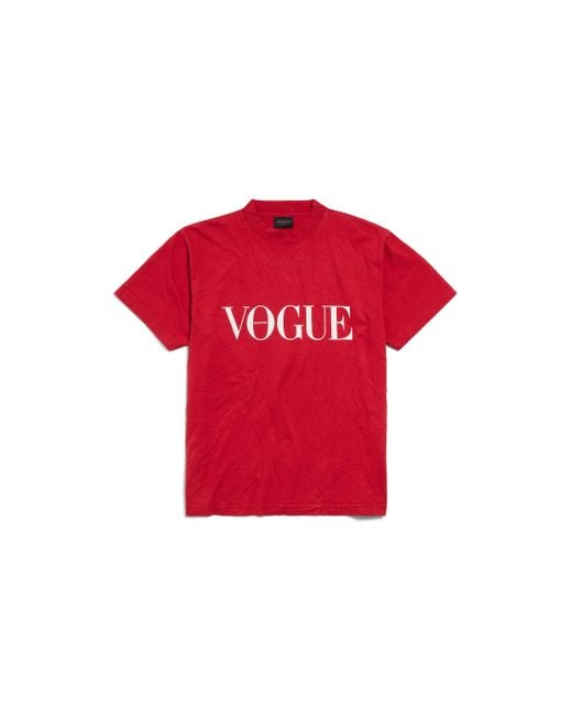 Balenciaga Red Vogue T-shirt Small Fit