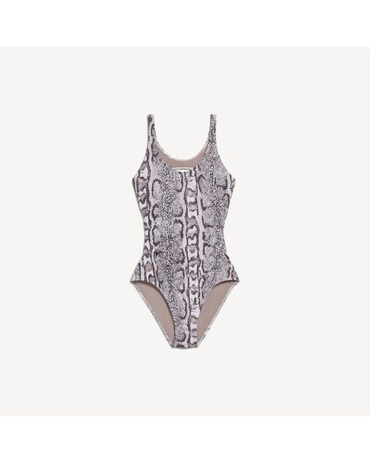 Balenciaga Purple Python Swimsuit