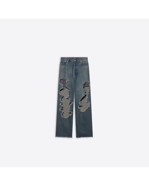 balenciaga destroyed baggy jeans