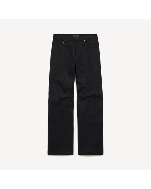 Balenciaga Black Curved Knee Pants for men