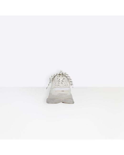 balenciaga triple s clear white