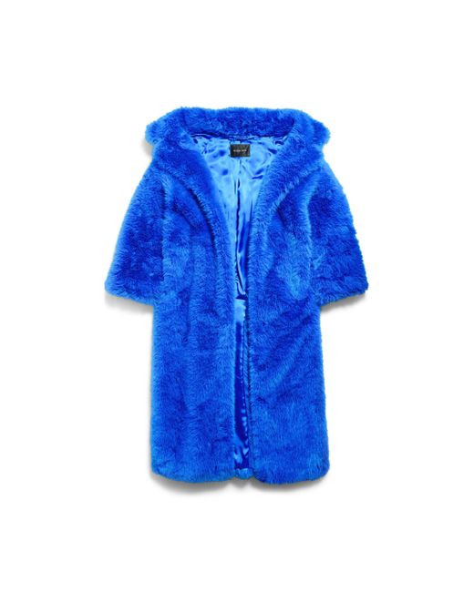 Balenciaga Blue Off Shoulder Coat