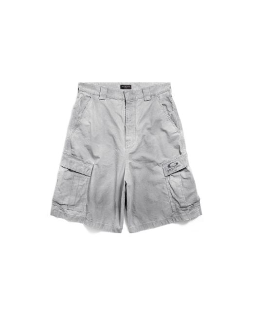 Balenciaga Gray Cargo Shorts for men