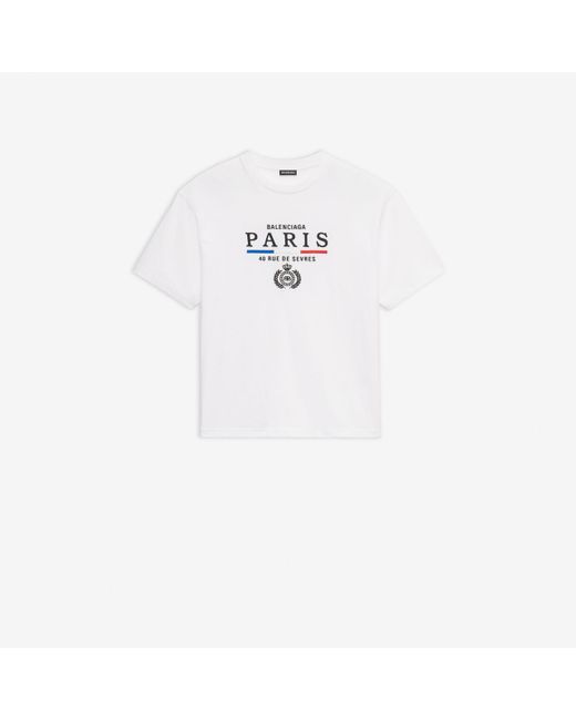 Balenciaga Paris Flag T-Shirt in normaler Passform in Weiß für Herren |  Lyst AT