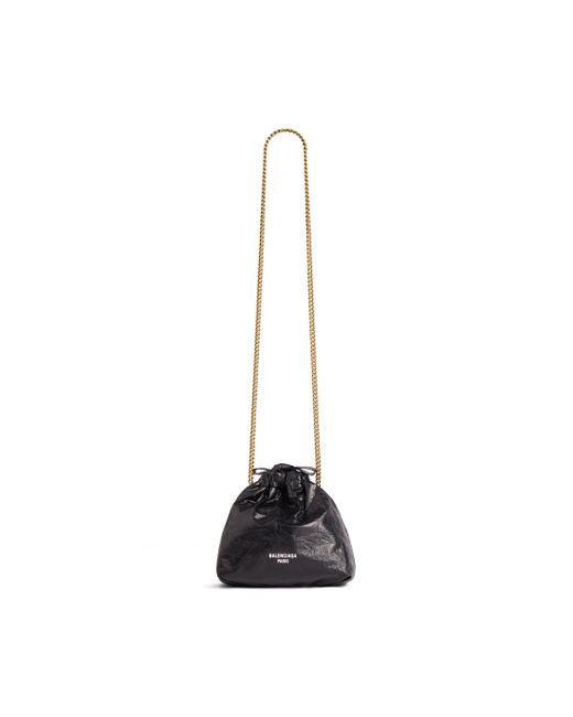 Balenciaga Black Crush Xs Tote Bag