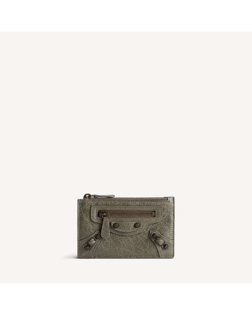 Balenciaga Green Le City Long Coin And Card Holder