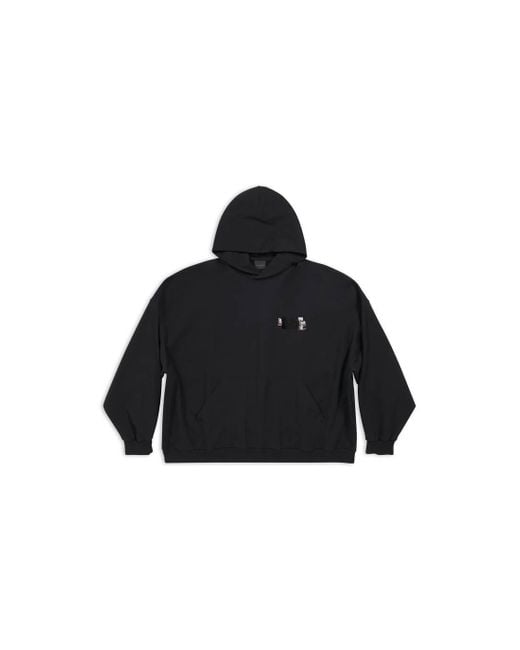 Balenciaga Gaffer Hoodie Large Fit in Black | Lyst