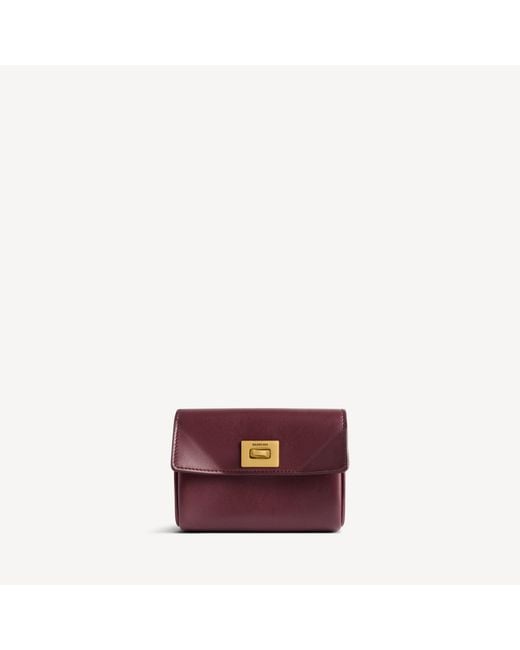 Balenciaga Purple Rodeo Card Holder With Flap