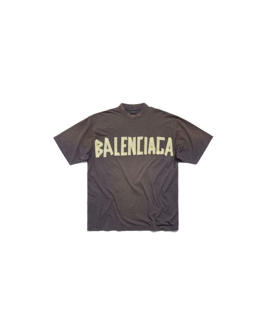 Balenciaga Tape type t-shirt medium fit in Gray für Herren