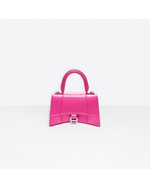 Bolso pequeño con forma de reloj de arena y asa en la parte superior Balenciaga de color Pink