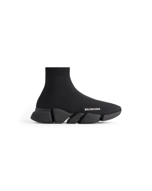 Balenciaga Speed sneaker einfarbig aus recyceltem strick in Black für Herren
