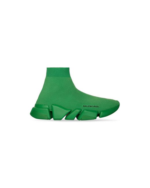 Balenciaga Synthetic Speed 2.0 Monocolor Recycled Knit Sneaker in Green ...