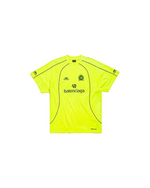 Balenciaga Yellow Paris Soccer T-shirt Oversized for men