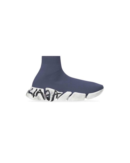 Balenciaga Synthetic Speed 2.0 Graffiti Recycled Knit Sneaker in Black ...