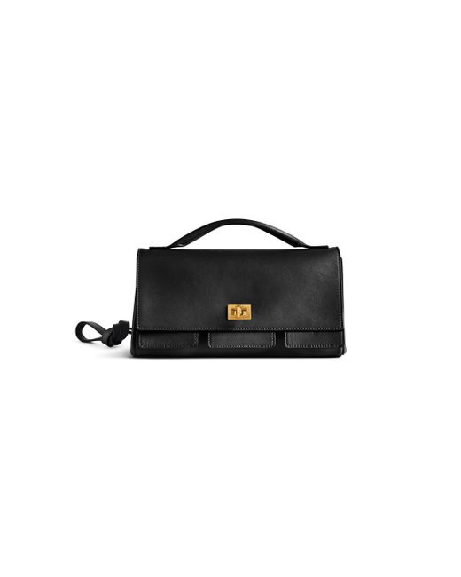 Balenciaga Bel Air Clutch On Strap Small in Black | Lyst