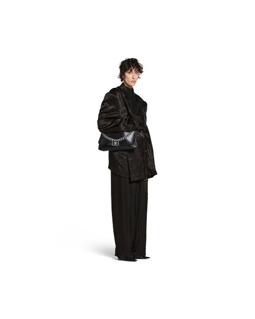 Balenciaga Black Bb Soft Large Flap Bag