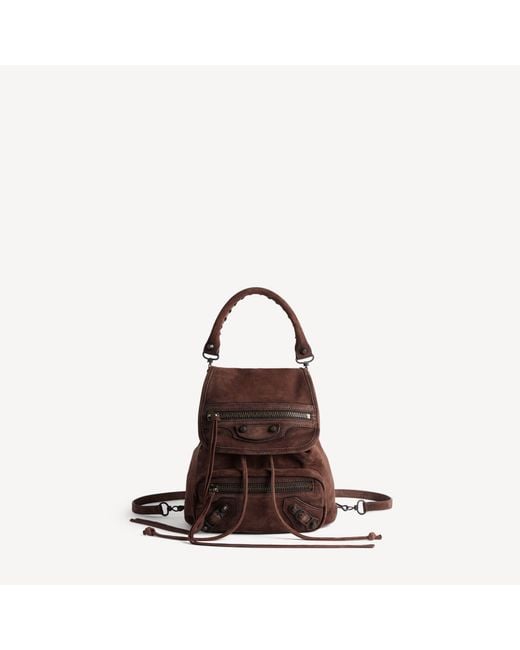 Balenciaga Brown Le City Backpack Mini