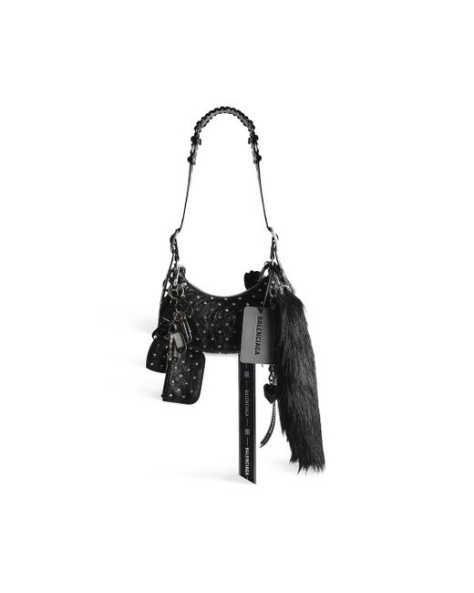 Balenciaga Le Cagole Collector Xs Shoulder Bag With Rhinestones in Black |  Lyst