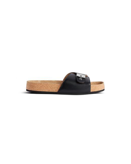 Balenciaga Black I Scholl Flat Sandal for men