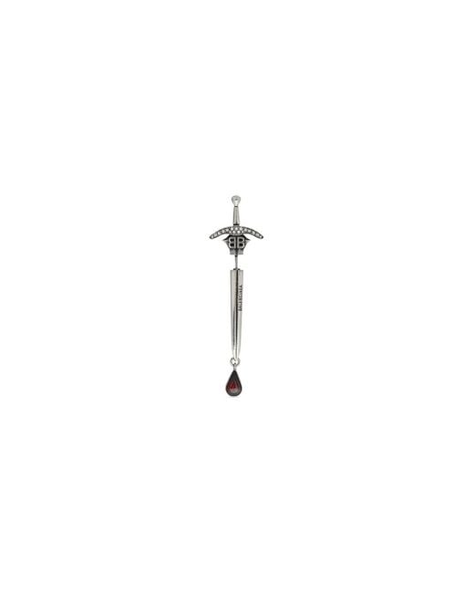 Balenciaga Metallic Sword Ohrring Silber