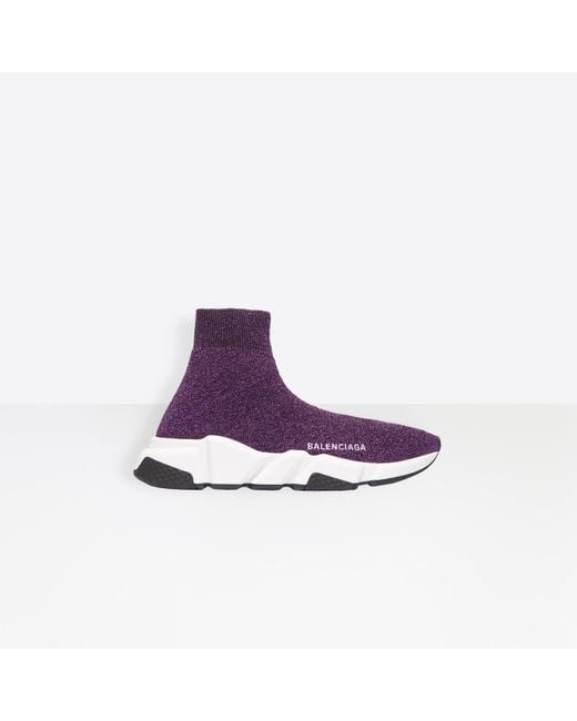 Balenciaga Purple Speed Sneaker