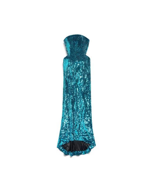 Balenciaga Blue Bustier Gown