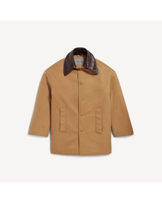 Balenciaga Brown Short Peacoat for men