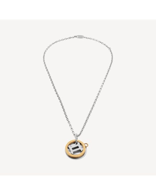 Balenciaga Metallic Horoscope Gemini Necklace
