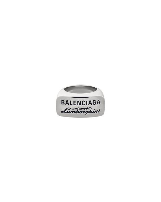 Balenciaga White Automobili Lamborghini Signet Ring