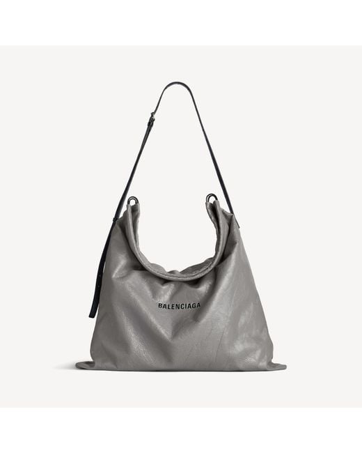Balenciaga Gray Shopper Dust Bag Crossbody Pouch Large for men