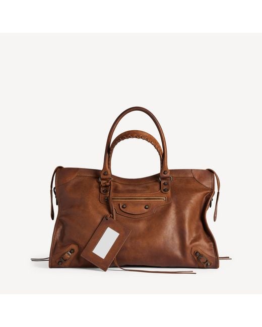 Balenciaga Brown Le City Bag Large for men