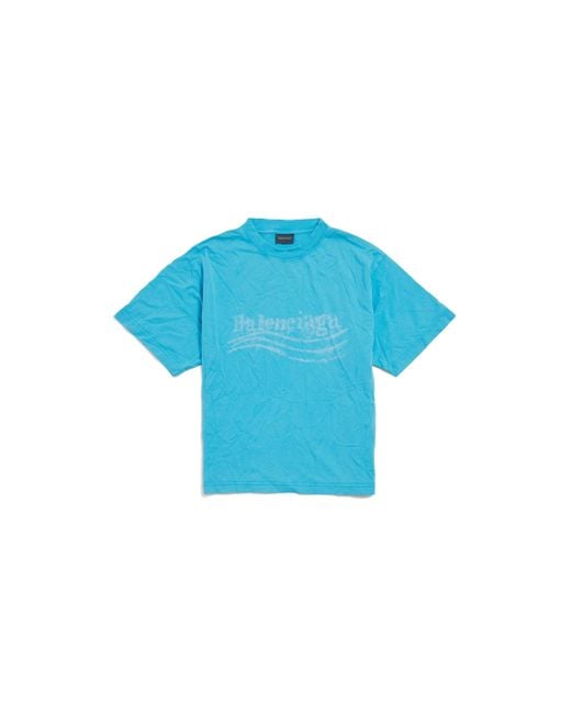 Camiseta Washed Crayon Political Medium Fit Balenciaga de color Blue