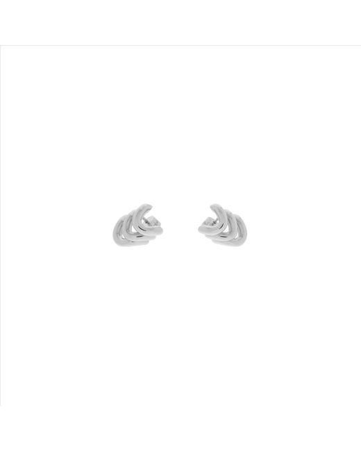 Balenciaga White Loop Trio Earrings
