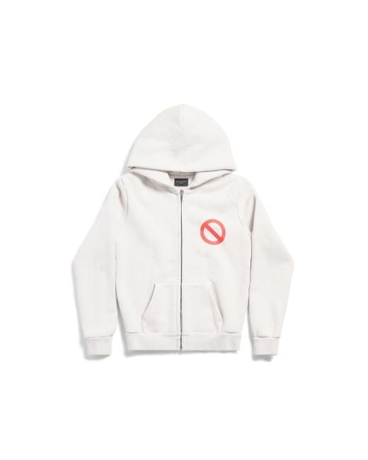 Balenciaga White Music bfrnd series hoodie mit reißverschluss small fit