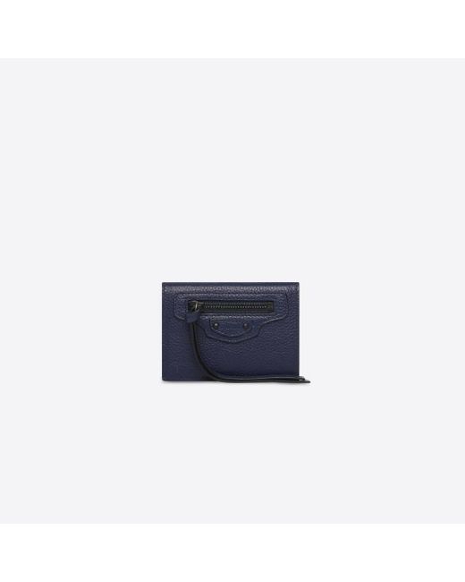 Balenciaga Neo Classic Mini Wallet in Blue for Men - Lyst