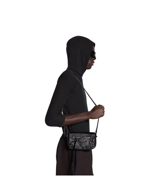 Balenciaga Black Le Cagole Mini Flap Bag for men