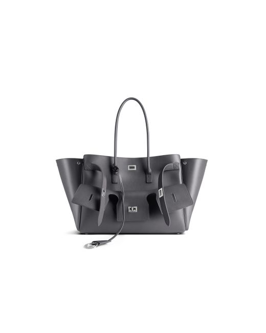 Balenciaga Gray Bel Air Carry All Bag Medium