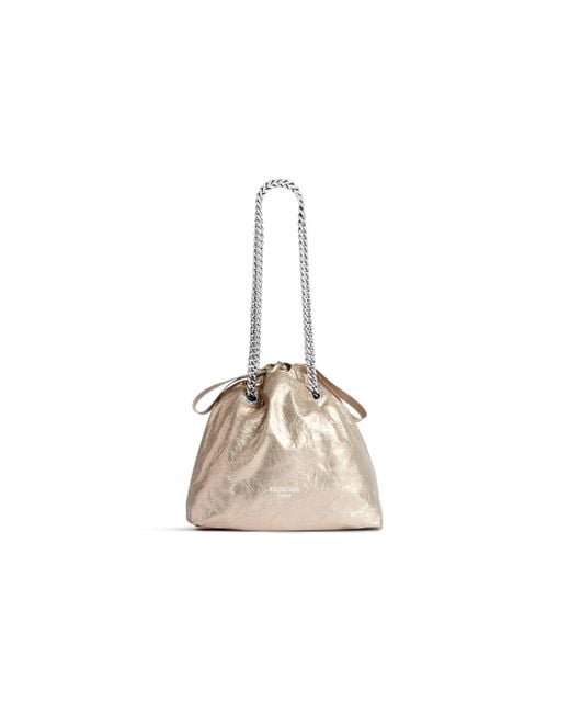 Balenciaga Natural Crush Small Tote Bag Metallized